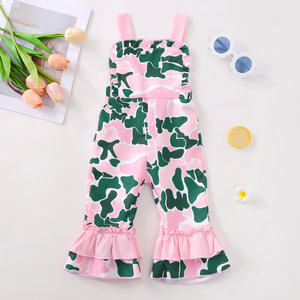 Overall Kamuflase Anak-Anak Model Ruffle Bell Bottom dengan Tali Suspender untuk Berburu - Product Image 3