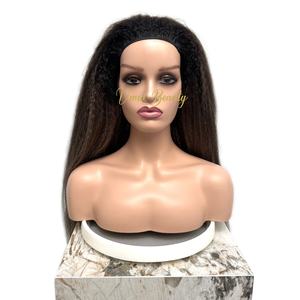 <span class=keywords><strong>Parrucca</strong></span> VMAE con Mezza Testa a U o V, Balayage Biondo Cenere, Capelli Umani Naturali Birmani Yaki Lisci Crespi per Donne di Colore - Product Image 4