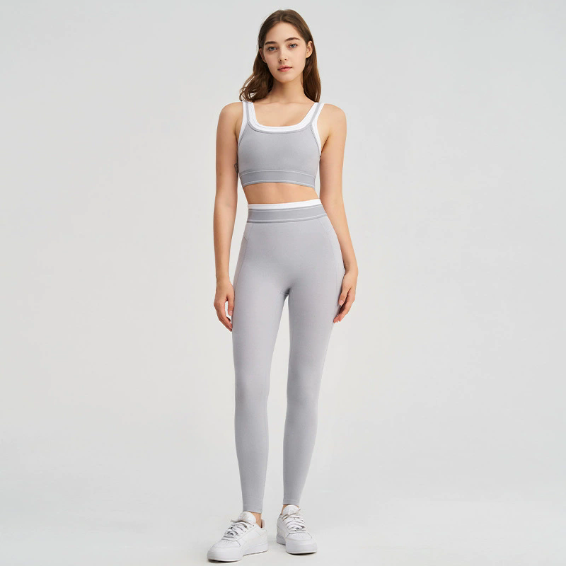 2-Piece High-Waist Activewear Set: closure, strap or waistband adjustment reference