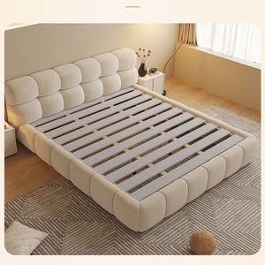 <span class=keywords><strong>Letto</strong></span> <span class=keywords><strong>matrimoniale</strong></span> (1,8m) imbottito di lusso, ecologico, moderno, minimalista, in tessuto tecnologico, color crema, famoso su Internet - Product Image 5