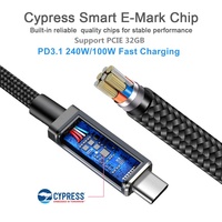 3 M kabel USB4 aktif 3 meter mendukung transmisi Data 40Gbps & Video 8K @ 60Hz kompatibel dengan Thunderbolt 4 Port