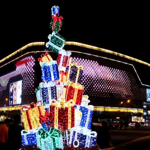 Giant <b>LED</b> Christmas <b>Tree</b> Gift Box <b>Light</b> Motif Decoration for Outdoor Landscape Project - Product Image 1