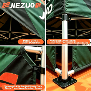 Tente d'événement extérieure avec logo personnalisé - Auvent pliable imperméable et résistant aux UV pour salon professionnel, marché, installation facile - Product Image 2