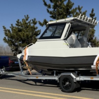 Remorque bateau galvanisée Hyroad Accelerated Axle 15 pieds avec pneus et jantes, capacité 650 kg, couleur argent, caractéristiques améliorées
