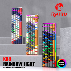 Clavier mécanique filaire RaiKu K68 à 68 touches avec rétroéclairage arc-en-ciel pour le jeu et le bureau - Product Image 4
