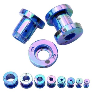 Alisouy 1 Cặp khuyên tai mở rộng cơ thể vít Acrylic trở lại thịt đường hầm Tai cắm cáng 2-12mm in ấn Tai Studs cắm - Product Image 4