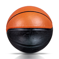 Ballon de basketball gonflable personnalisé de haute qualité en caoutchouc, taille moyenne