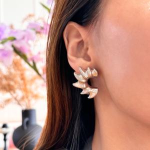 2024ダザン新しいHOT18kゴールドメッキ低刺激性ステンレス鋼ヴィンテージサンサイクロンボーンイヤリングビーチジュエリー - Product Image 5