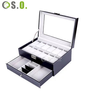 Boîte de rangement pour bijoux et montres en cuir PU personnalisée avec logo - Product Image 2