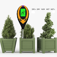 Humidimètre numérique 4-en-1 pour le jardinage, température et intensité de la lumière du soleil, PH mètre