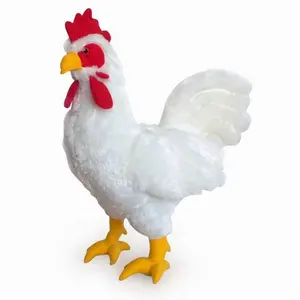 Penjualan Laris Mainan Boneka Ayam Berdiri Realistis Mainan Mewah Ayam Putih Seperti Hidup