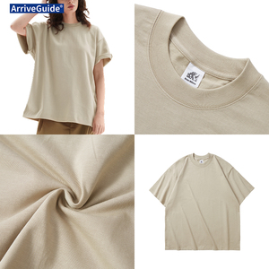 T-shirt in Cotone Pesante 340gsm a Maglia Solida Vestibilità Regolare di Tendenza, Neutra per Meme Virali e Design Grafico Personalizzato, Streetwear Unisex - Product Image 4