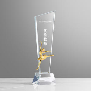 HDW Pas Cher Personnaliser Étoile Trophées Médailles Plaques Conception Personnalisée <span class=keywords><strong>youtube</strong></span> Verre Prix Danse Trophée Avec Base Transparente - Product Image 1