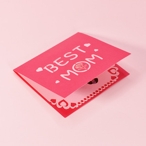 Cartes <span class=keywords><strong>de</strong></span> vœux pour la fête des mères, <span class=keywords><strong>carte</strong></span> pop-up en papier plié <span class=keywords><strong>à</strong></span> la main en 3D avec impression offset et vernissage mat pour la meilleure maman - Product Image 6