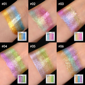 Private Label <b>Rainbow</b> Multichrome Glitter <b>Eyeshadow</b> Wholesale High Pigment Shimmer Eye Shadow Powder Manufacturer - Product Image 5