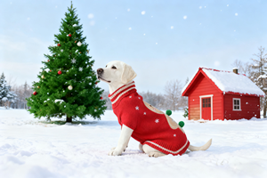 가을 겨울 클래식 스타일 개 스웨터 작은 고양이 애완 동물 의류 진저 브레드 남자 겨울 따뜻함 크리스마스 에디션 - Product Image 5