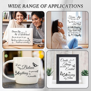 Autocollants décoratifs personnalisables anti-UV, imprimés UV, écologiques, imperméables, avec mots motivants, 6 feuilles – Vente chaude - Product Image 3