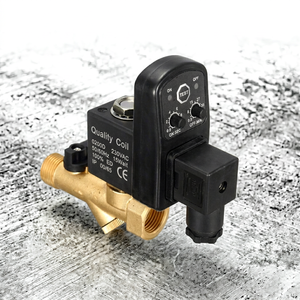 Vanne de vidange électrique en laiton CZ avec minuterie pour l'eau 220v 110v 24v 16bar 1/2 pouce Garantie de 1,5 an - Product Image 1