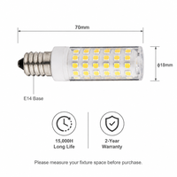 Ampoule LED E14 7W 220-240V Céramique 350LM 2700K/6000K 2835*96SMD 360 Degrés Sans Scintillement CE RoHS Remplacement d'Ampoule Halogène Résidentielle