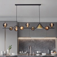Lampe led suspendue en forme de sphère, design moderne, luminaire décoratif d'intérieur, idéal pour une salle à manger, une cuisine ou un restaurant