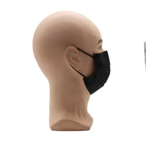 Vente au détail de petites quantités de masque facial médical jetable noir à 3 couches avec boucles auriculaires