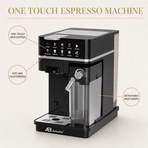 Machine à café multi-systèmes 20 bars 1350W compatible Nespresso Dolce Gusto K-Cup, dosettes moulinées <span class=keywords><strong>ESE</strong></span>, réservoir de lait, pour la maison - Product Image 4