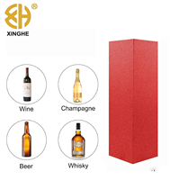 Boîte à vin pliable de luxe avec fermeture magnétique, emballage cadeau pour bouteille de vin, emballage cadeau pour envoi postal