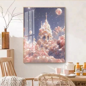 XIXI Nuevo Estilo Kit de Pintura de Diamantes Acrílicos DIY - Taladro Completo Rosa y Mar de Nubes, Arte de Diamantes Hecho a Mano con Punto de Cruz - Product Image 3