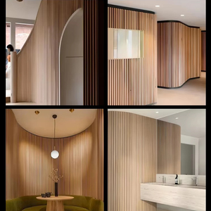 <span class=keywords><strong>Pannelli</strong></span> in Legno Flessibili Moderni a Mezza Luna, <span class=keywords><strong>Pannelli</strong></span> Scanalati in <span class=keywords><strong>MDF</strong></span> Impiallacciato Noce, <span class=keywords><strong>Pannelli</strong></span> Acustici Curvi - Product Image 6