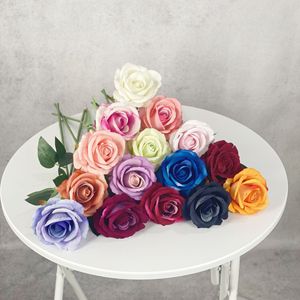 Artificial Rose Single Branch <b>Silk</b> <b>Flower</b> High Simulation Wedding Home Decor Prop - Product Image 1