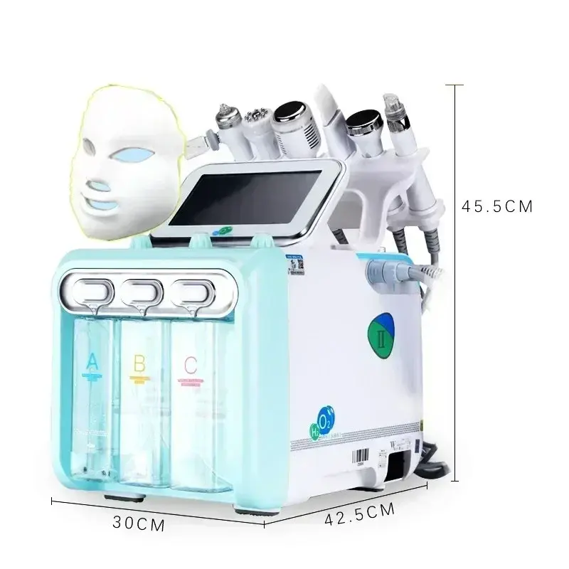 7 In1 H2o2 Water Zuurstof Jet Peel Hydro Schoonheid Huid Reiniging Hydro Gezicht Machine Water Aqua Peeling Voor Thuisgebruik