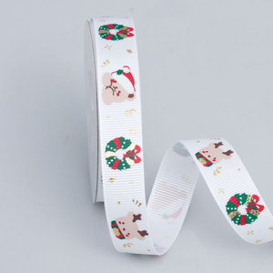 Pita Natal Siap Pakai dengan Hot Stamping Bahasa Inggris Lebar 1.6CM untuk Pohon Natal, Dekorasi Pakaian Natal - Product Image 5