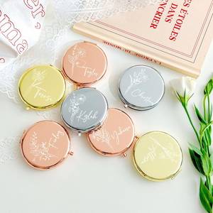 Customized Laser Makeup Mirror Compact Design Perfect Gift for Bridesmaid Bride Bachelorette Party Proposal Gifts