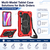 Étui de protection complet pour Redmi Pad 2 Pro 12.1 Poco Pad M1 12.1 2025 avec support pivotant à 360° et bandoulière OEM ODM