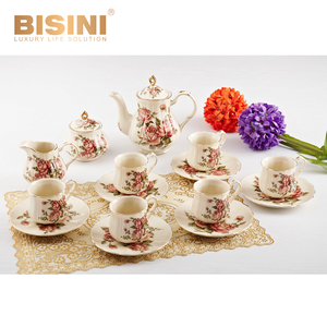 Té <span class=keywords><strong>de</strong></span> la tarde inglés taza <span class=keywords><strong>de</strong></span> café y flores <span class=keywords><strong>de</strong></span> alta calidad 15pcs clásico cerámica juego <span class=keywords><strong>de</strong></span> té <span class=keywords><strong>de</strong></span> café <span class=keywords><strong>de</strong></span> <span class=keywords><strong>porcelana</strong></span> con 24K <span class=keywords><strong>de</strong></span> oro - Product Image 1