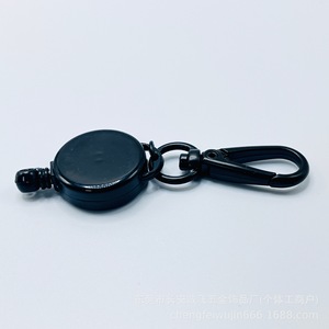 Retractable Keychain Id <b>Clip</b> Nylon Anti Loss Lanyard High Elasticity Dog <b>Clip</b> Gift Item Zinc Alloy Digital Printing - Product Image 3