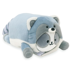 Encantador redondo pequeño Pandaroll vestido extraíble <span class=keywords><strong>mapache</strong></span> traje de felpa con cola de rayas suaves Reversible <span class=keywords><strong>mapache</strong></span> Animal de peluche - Product Image 1