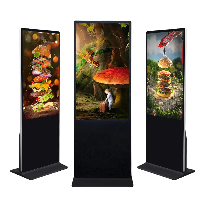 Full screen / double side indoor outdoor optional hd poster 43 49 55 65 inch lcd digital signage and displays