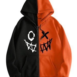 เสื้อฮู้ดซิปผู้ชาย ลายกราฟิก แขนยาว สวมหัว สไตล์สตรีทแวร์ตะวันตก - Product Image 4