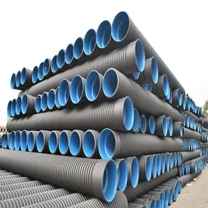 גבוהה באיכות HDPE 200mm-2000mm כפול קיר גלי ניקוז מחתרת צינור