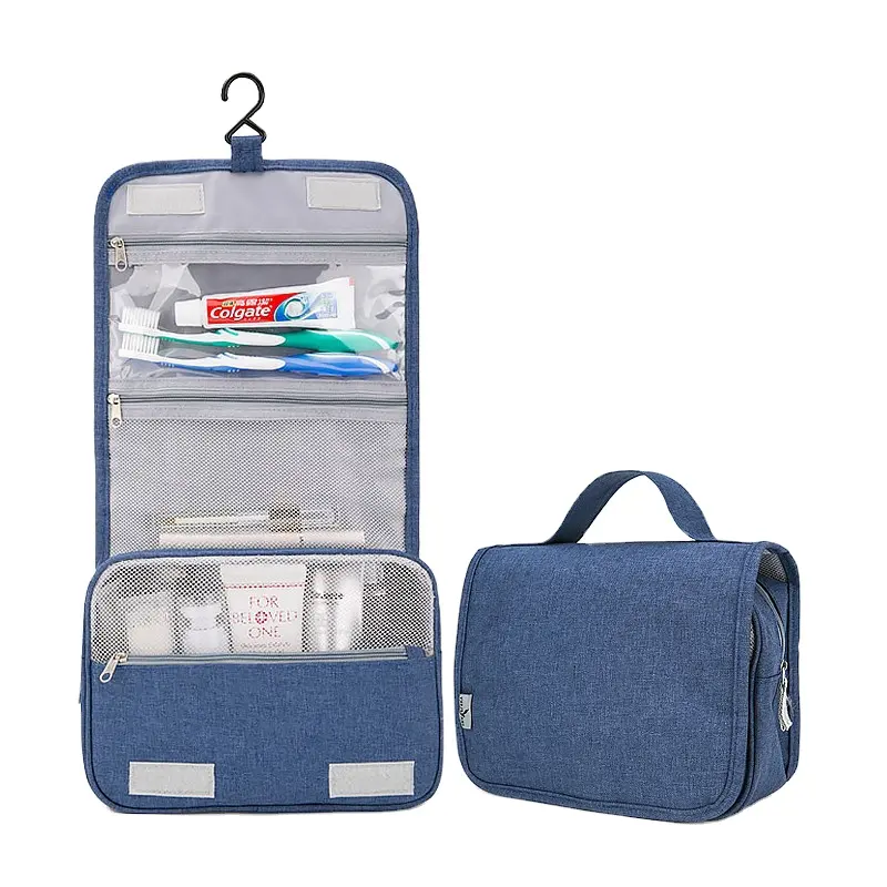 Sac de maquillage pliant Portable sac cosmétique voyage résistant à l'eau voyage suspendu trousse de toilette pour les femmes