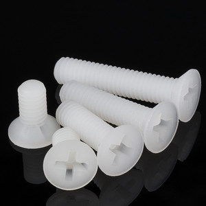 Vis à tête fraisée en plastique de haute qualité à prix d'usine M2 M3 M4 M5 M6, vis plates en nylon blanc - Product Image 4