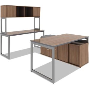 Plateau de table rectangulaire Alera réversible en stratifié expresso/noyer 59,38 l x 29,5 prof. pour tables de conférence - Product Image 3