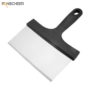 Cleaning Spatula Stainless Steel Teppanyaki BBQ Tool Easily Cleaned Black Handle - Product Image 5