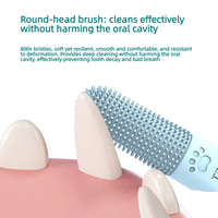 Brosse à dents moderne en silicone souple pour chiens et chats, kit de brossage antidérapant pour le nettoyage de la plaque dentaire et du tartre, sans parfum