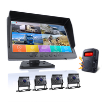 Özelleştirilebilir 4 Kanallı BSD Kamyon Monitör Kiti 10 İnç Endüstriyel HD Monitör 256GB TF Kart Desteği, Kamyon ve Otobüsler için Döngü Kayıt Özelliği