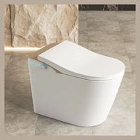 Cuvette de toilette intelligente en céramique à poser au sol, couleur or blanc, en promotion, pour salle de bain, WC automatique intelligent