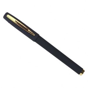 Stylo bille gel noir en plastique givré 0,5 mm, promotionnel, économique, en gros, pour entreprises, avec logo personnalisé - Product Image 4