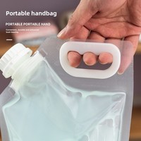 Sac d'emballage portable à bec verseur de grand diamètre pour liquide de lavage avec poignée