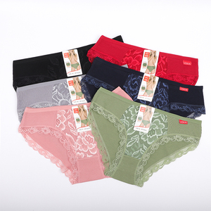 Uokin cổ điển gân bông tóm tắt với ren cô gái dễ thương phụ nữ trẻ đầy đủ bảo hiểm quần lót củ<span class=keywords><strong>a</strong></span> phụ nữ chất lượng cao chủ đề <span class=keywords><strong>knickers</strong></span> - Product Image 1